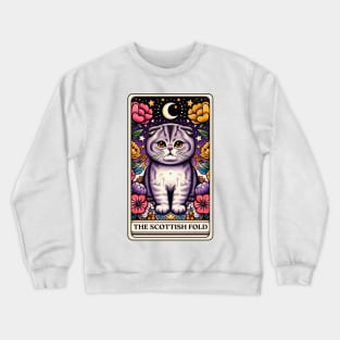 Scottish Fold Tarot Card Crewneck Sweatshirt